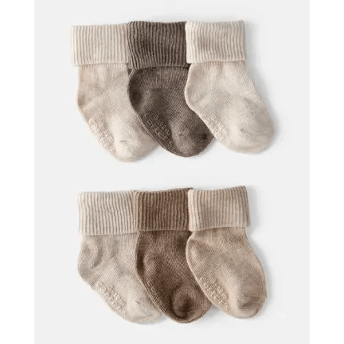 Baby 6-Pack Ankle Socks - Brown | Carter's