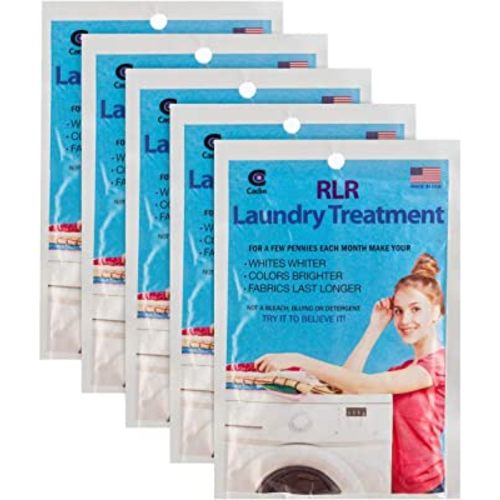 RLR Natural Laundry Detergent Powder – Whitens, Brightens, Refreshes Baby Cloth Diaper Detergent, Musty Towels, Workout Clothes - Non-toxic, Fragrance-Free For Sensitive Skin (Pack of 5)