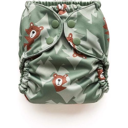 Esembly Cloth Diaper Cover, Peek-a-Bear, Size 1