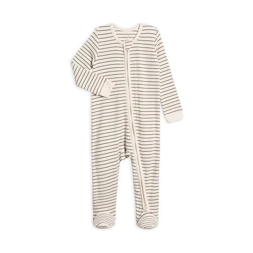 Colored Organics Baby Zip-Up Footed Sleeper with 2-Way Zipper - Newborn Organic Cotton Pajamas