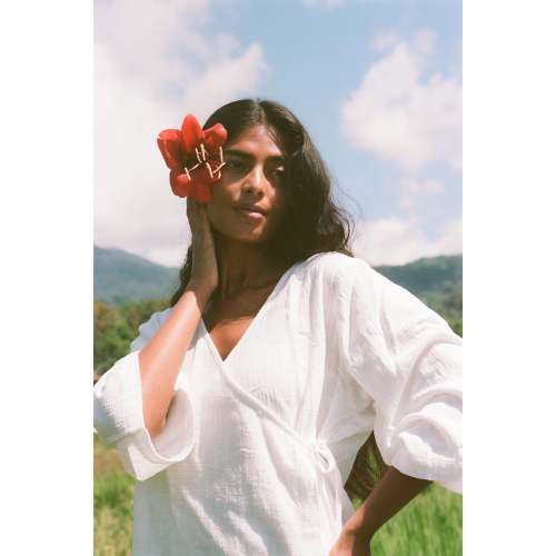 Flow Wrap Top Off White