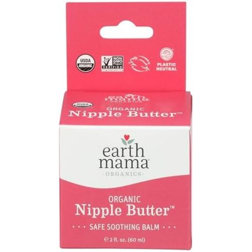 Earth Mama Organic Nipple Butter for Breastfeeding and Dry Skin, 2-Fluid Ounce