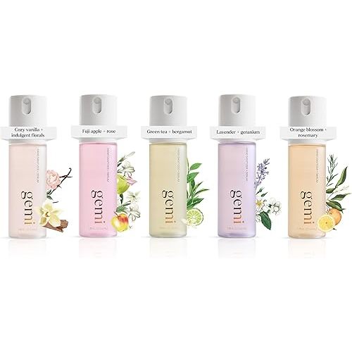 gemi Hand Sanitizer + Serum™ Spray | Hydrating K-Beauty Formula with Centella, Vitamin B5 & Green Tea | Kills 99.9% of Germs | 5 Pack