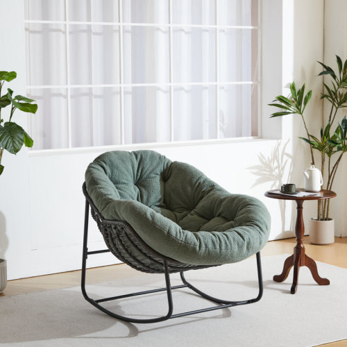 Red Barrel Studio® Dimitritchka Wicker Outdoor and Indoor Rocking Chair & Reviews | Wayfair