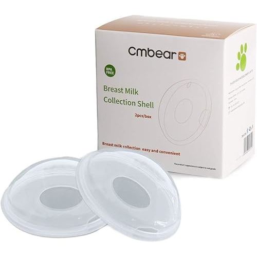 Breast Shells, Milk Saver, Nursing Cups, Nursing Moms to Ease Nipple Pain, BPA-Free and Reusable, Collect Breast Milk Leak (2 Pack)