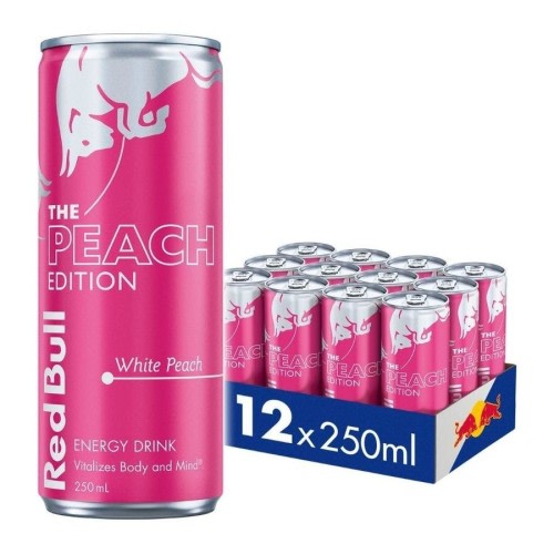Red Bull Energy Drink, Summer Edition, White Peach 250ml 12 Pack