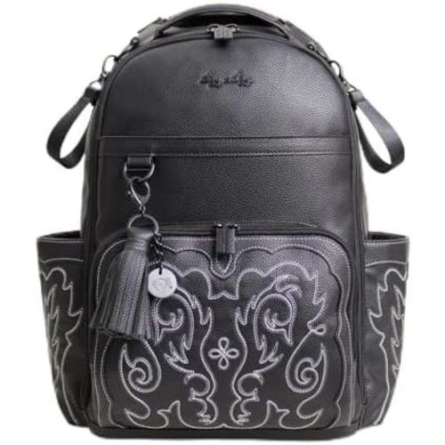 Itzy Ritzy Boss Plus Diaper Bag Backpack with 19 Pockets (Outlaw Black)