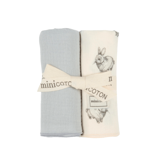 Muslin Pack Rabbit Ecru + Nube