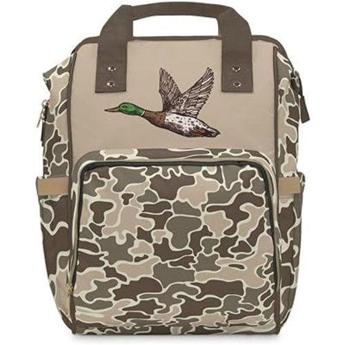 Camo Duck Hunting Backpack: Waterfowl Camo Diaper or Travel Bag