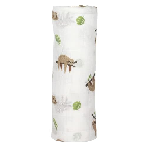 Muslin Baby Swaddle - Breathable Receiving Blankets for Newborn Baby, 70% Viscose derived from Bamboo, 30% Spandex, Imported