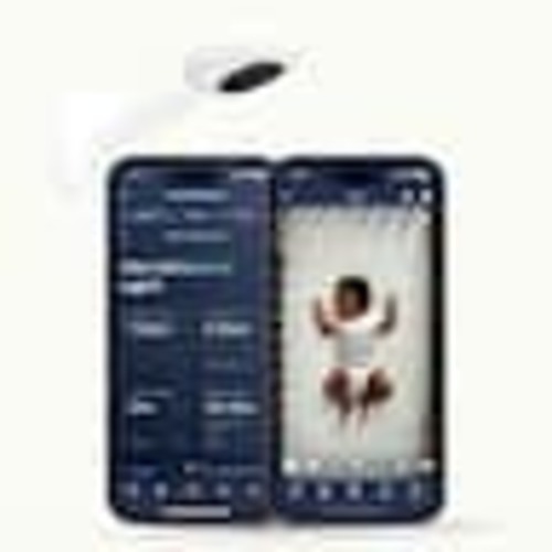 bonoch - 2K Baby Car Camera Monitor with Full Crystal Night Vision and 360° Rotating Wide View Dual Cameras - White