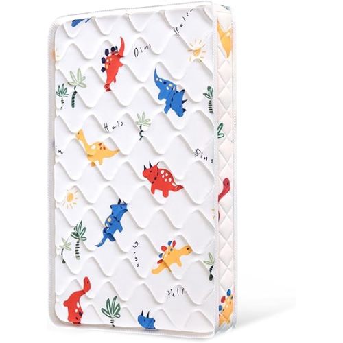 Mini Crib Mattress 38" x 24" x 4"- Firm Support and Comfort Premium Foam,Noiseless and Odorless,Hypoallergenic Mini Crib Mattress,Fits Mini and Portable Cribs,Dual Sided with Soft Breathable Fabric