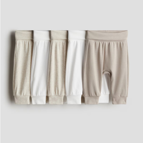 5-PACK FOLDOVER-WAIST PANTS