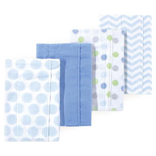 Little Treasure Luvable Friends Flannel Burp Cloths 4pk, Sky Blue