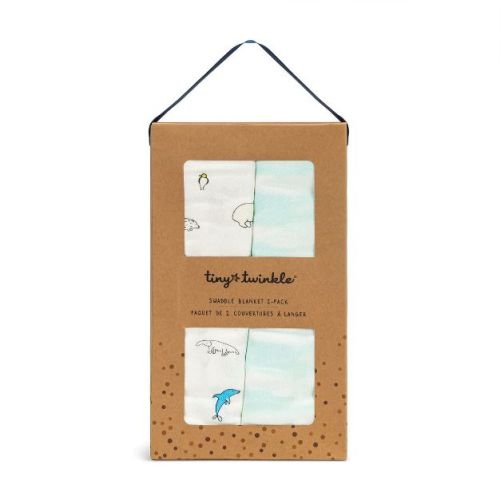 Tiny Twinkle Kaffle Swaddle Blanket 2-Pack, Soft and Silky Baby Blanket for Newborns (47" x 47")