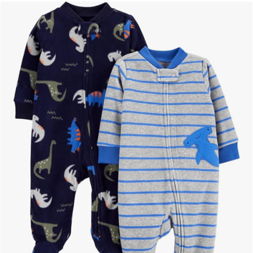 Simple Joys by Carter's baby-boys 2-pack Fleece Footed Sleep and PlayBaby and Toddler Sleepers