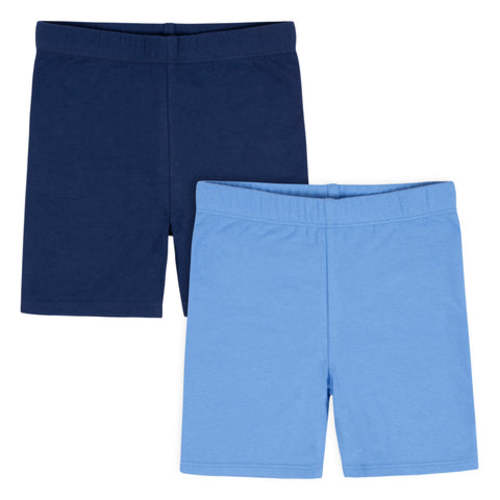 2-Pack Infant Girls Blue Pull-On Bike Shorts