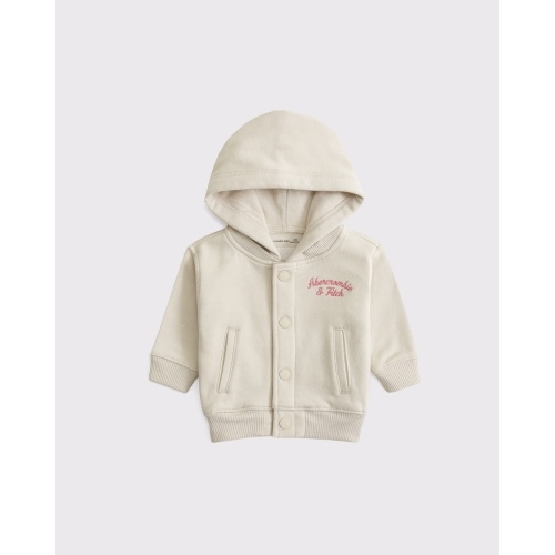 Abercrombie baby hooded logo bomber jacket