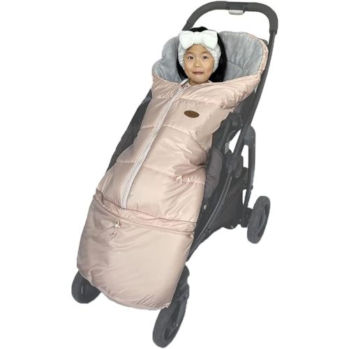 CozyMe Waterproof Winter Comfortable Thick Coral Fleece Universal Stroller Footmuff,Length Adjustable Good for All Toddler,Anti-Kicking, Anti-Slipy Baby Stroller Bunting Bag 0-5T