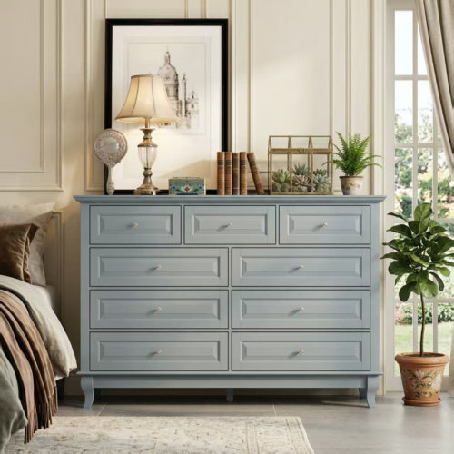 Charlton Home® Durmish 55.1” Wide 9-Drawer Dresser & Reviews | Wayfair