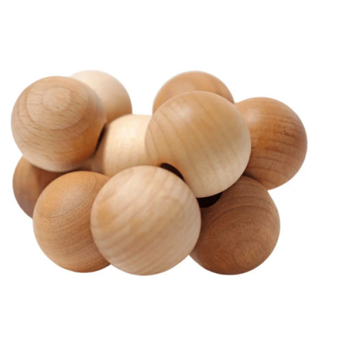 Natural wooden bead grasper & teether