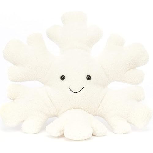 Jellycat Amuseables Snowflake Stuffed Toy, Medium 12 inches | Winter Plush and Décor