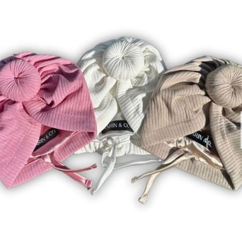 Newborn Satin Lined Adjustable Turban Gift Set – Aarin & Co.
