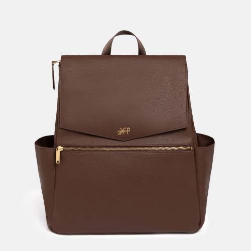 Espresso Classic Diaper Bag II | Vegan Leather Diaper Bag Backpack – Freshly Picked