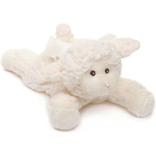Bearington Collection Baby Baa Plush Stuffed Animal Lamb with Rattle, 8 inches - Lamb Stuffed Animal -Baby Toy