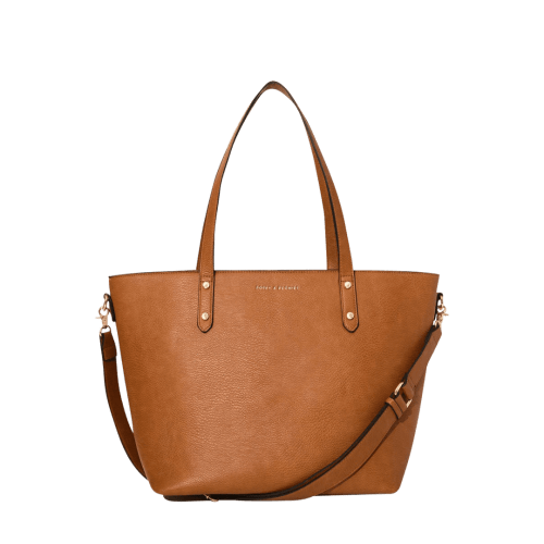Go Getter Tote Cognac | Poppy and Peonies – www.poppyandpeonies-us.com