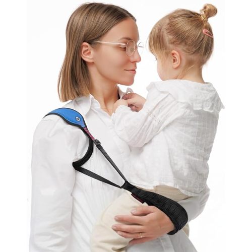 Easy Handle Arm Support Sling for Parents – NOT a Baby Carrier – Carrying Aid for Holding Infant (6+ Months) & Toddler – Ergonomic Shoulder Support, Travel-Friendly