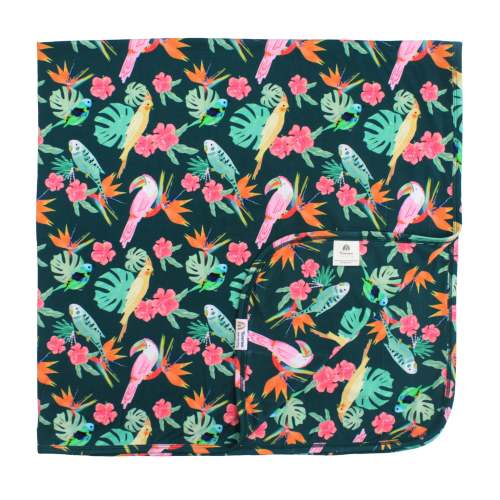 Isla Botánica Tropical Birds Luxury Bamboo Blanket