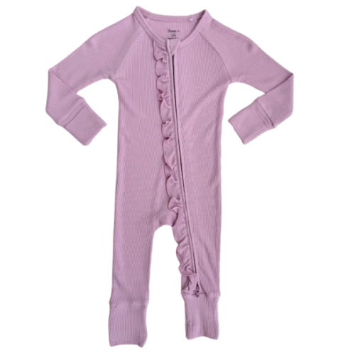 Orchid Waffle Zipper Romper – In My Jammers