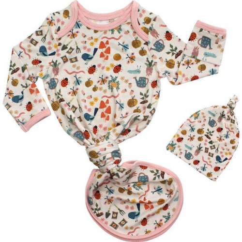 Garden Friends Bamboo Gown and Hat Newborn Baby Gift Set - Emerson and Friends | Maisonette