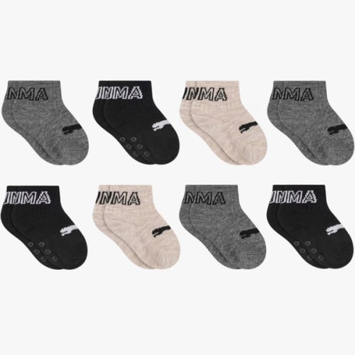 PUMA Baby 8-pack Anklet Socks, Lightweight & Comfort-toe, Footbed Gripper