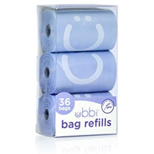 Ubbi On The Go Refill Bags, Lavender Scented, Value Pack of 36, Baby On The Go Diapering Essentials