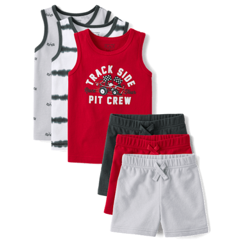Baby And Toddler Boys Racecar 6-Piece Outfit Set - Multi