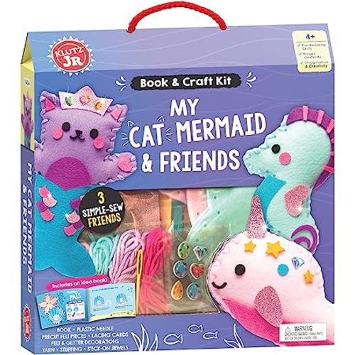 Amazon.com: Klutz Jr. My Cat Mermaid & Friends Craft Kit : Toys & Games
