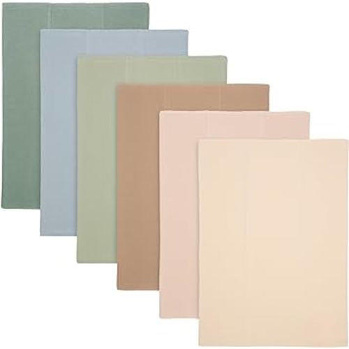 Comfy Cubs Baby Burp Cloths Set (Pack of 6) - Large, 6-Layer, Ultra Absorbent 100% Cotton for Infant Spit-Up, Drool, and Messes - Soft, Gentle, Thoughtful New Born Baby Gifts, Multi