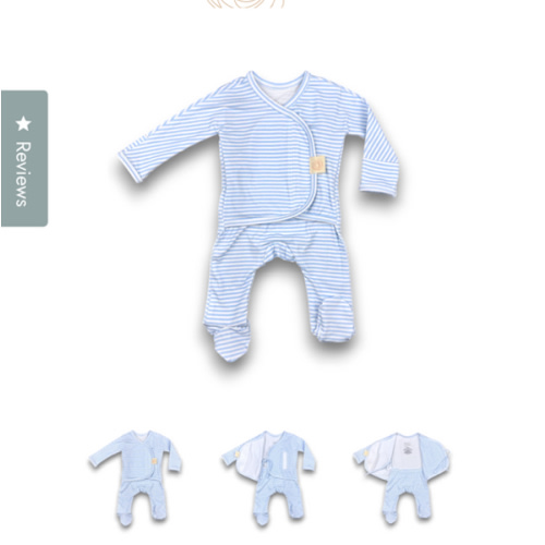 Heart2Heart Skin-to-Skin Onesie Blue/White Stripe – A Newborn Nest