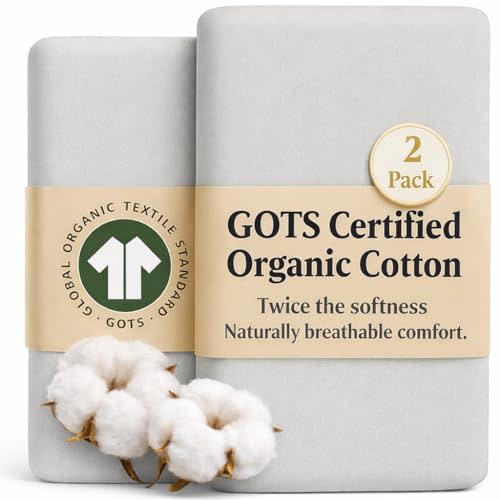 2 x GOTS Organic Bedside Bassinet Sheets 33x20 and 33x19 Compatible with Maxi COSI Iora, Baby Delight, Ronbei, Koola Baby Bond, Harppa Cudly 3 in 1 - Luxury Turkish Cotton - Boy, Girl