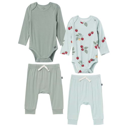 Modern Moments by Gerber Baby Neutral Super Soft Outfit Set, 4-Piece, Sizes Newborn - 12 Months