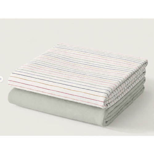 Nestig Mini Crib Striped Sheets | Set of Two