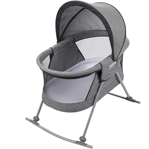Safety 1st Nap and Go Rocking Bassinet with Travel Bag, Nightfall