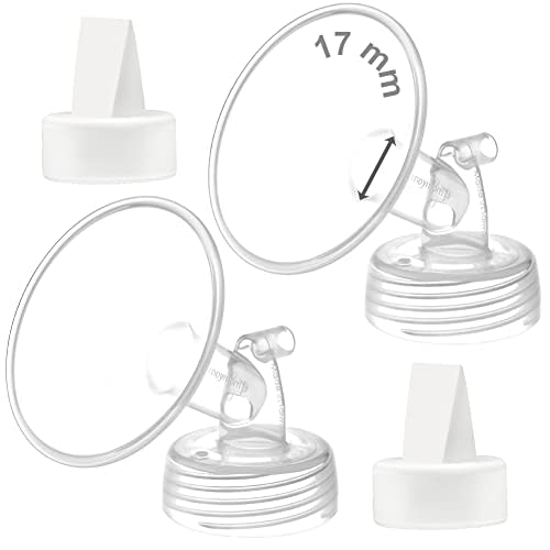 Maymom 17mm Flange and Duckbill Valve Compatible with Spectra S1 S2 9 Plus Not Original Spectra S2 Replacement Pump Parts Flange Duckbill Valve
