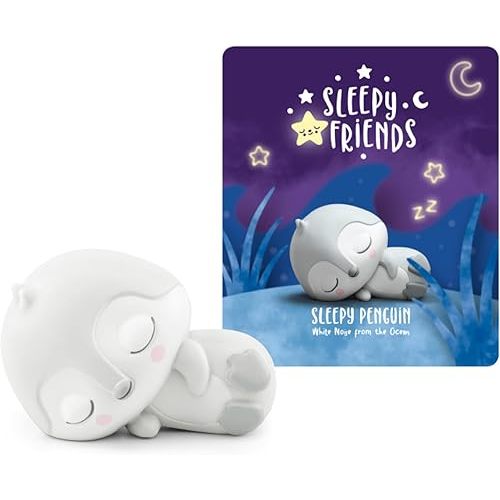 Tonies Sleepy Friends: White Noise from The Ocean Audio Toy Figurine Featuring Sleepy Penguin