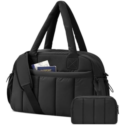 oscaurt Gym Bag for Women Lightweight Duffle Bag for Travel with Toiletry Pouch Water Resistant Carry On Weekender Overnight Duffel