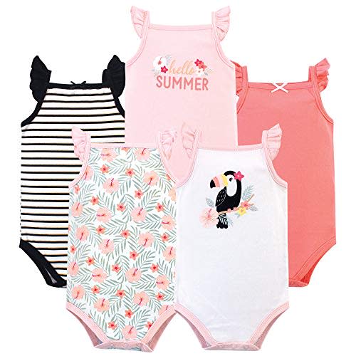 Hudson Baby Unisex Baby Cotton Sleeveless Bodysuits