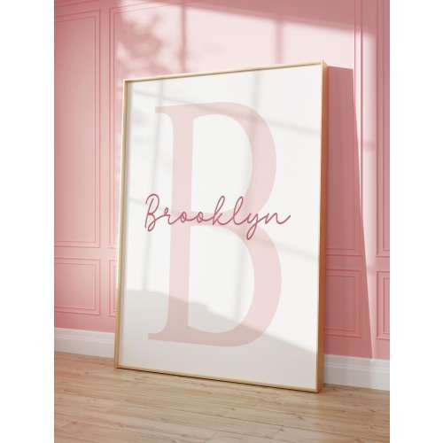 Custom Name Wall Art, Custom Initial Print, Personalized Name Prints, Nursery, Kids, Teens Wall Art, Name Monogram Wall Art Print 152