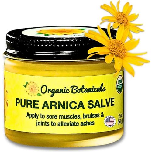 Pure Organic Arnica Salve | Sore Muscle & Joint Relief Cream for Stiffness, Aches, Bruising, Swelling, Sprains & More | 2 oz Arnica Cream